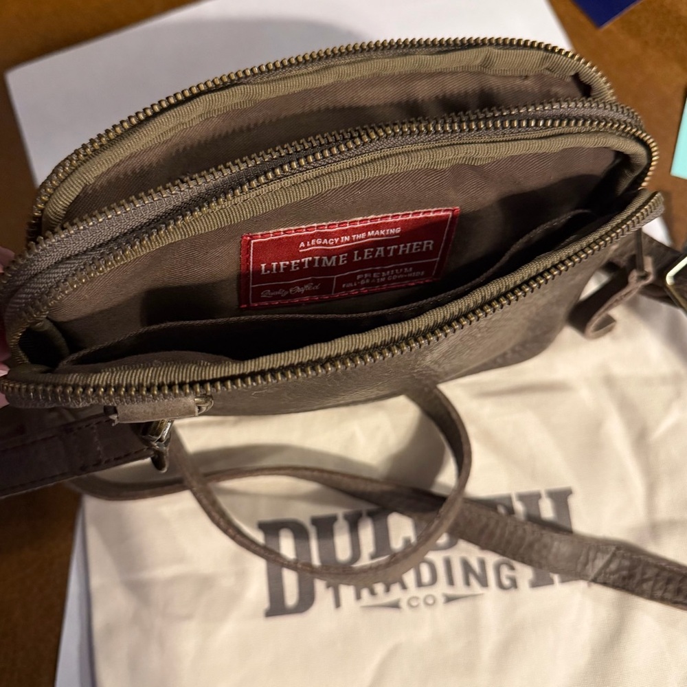 Duluth Trading Co Brown Leather Crossbody Bag - Picture 2 of 4